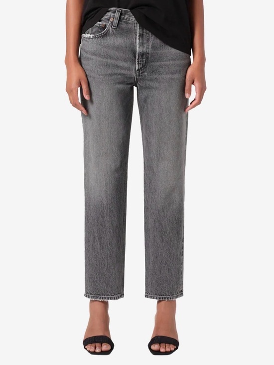 Agolde Denim - AGOLDE Valen Mid Rise Straight Leg Jeans Gray Wash Size 26